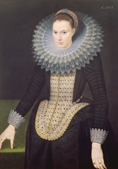 Porträt einer Dame, 1613 von Cornelis van der Voort